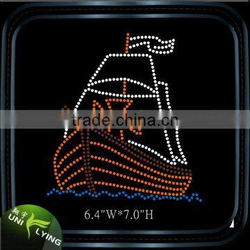 Bling Beatiful Custom Boat Rhinestone Design Iron On Transfer Templates photo-2