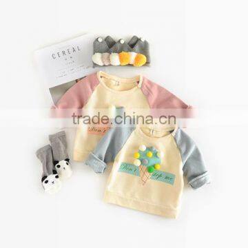 0-3 years 2017 New Wholesale Autumn Full Sleeves ice cream Patchwork Baby Coats (pick size color)