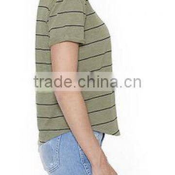 100% Cotton Regular Fitting Army Tee for Woman photo-5