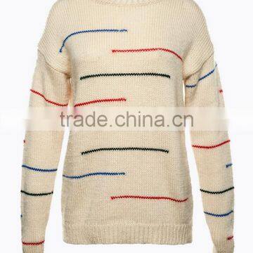 EY0908S Women Stripe Cashmere Pullover Cashmere Sweater photo-3