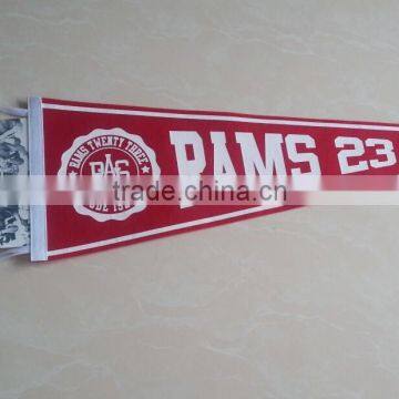 custom silk screen pennant