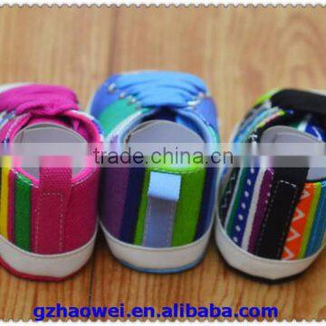 Colorful Stripe Printed Baby Girl's Sportschuhe photo-6