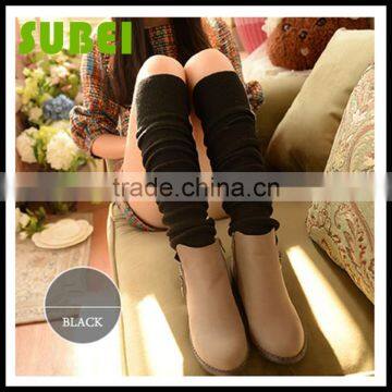 South Korean the newest wool knitting warm leg warmers, female pure color heap heap stockings