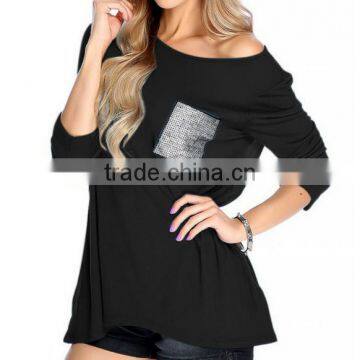 sleeve coat loose big yards of irregular joker lady T-shirt