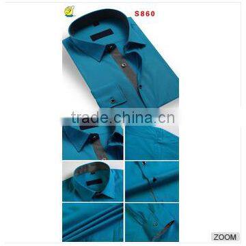 Men's Fashion Casucal Short Sleeve Cotton Denim Shirt 2015 Spring Summer photo-5