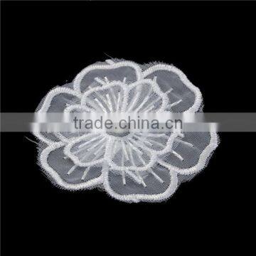 Polyester & Acrylic Patches DIY Scrapbooking Craft Flower White Custom Appliques photo-3