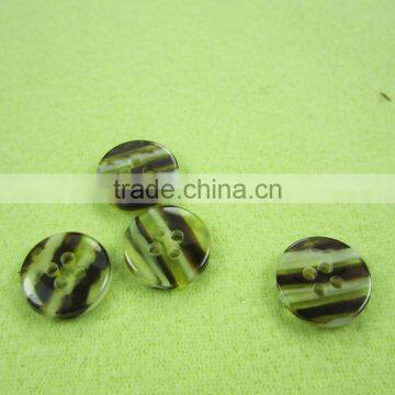 Free Sample Stripe Button Plastic Polyester Resin Sewing Buttons for Shirt photo-2