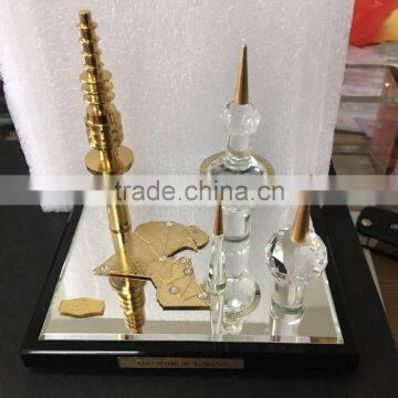 Hight Quality Crystal 24k Kuwait Tower Model for Souvenir Gift JC-05 photo-2