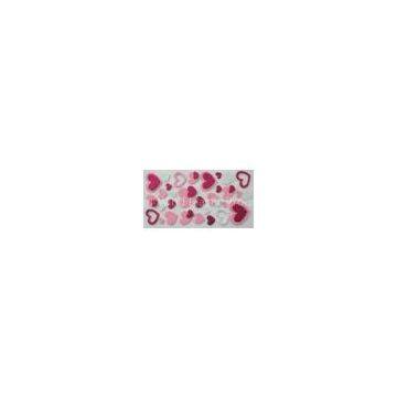 Pink Lovely Hearts 3D Dimensional Colorful Shinning EVA Stickers, Self-adhesive Foam Glitter Sticker