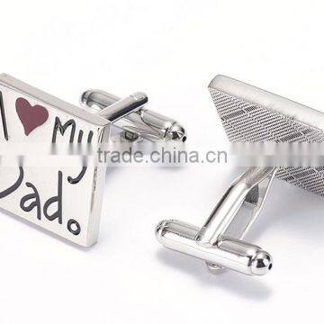 2 pcs Stainless Steel Classic Men's Cufflinks for children