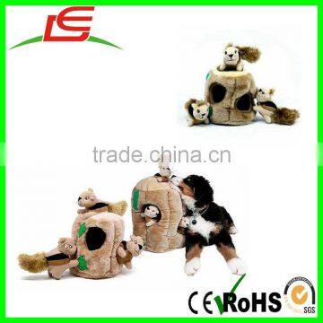 hot sale tree hole squirrel pet dogs toys plush