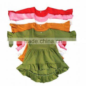 Girls ruffle raglan shirt three-quarter length sleeves top Tee shirts M7031110