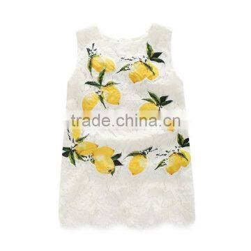 Lovely baby floral dress for summer girl sleeveless lace dress modern clothes