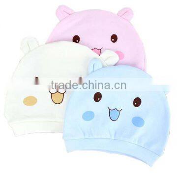cartoon style cute pikachu printed knitted baby hat