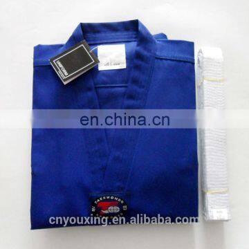 Martial arts taekwondo dobok/kimonno custom blue taekwondo uniform