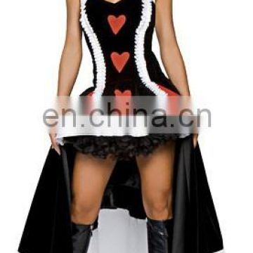 Sexy Queen of hearts alice princess party Adult Cospaly Halloween Costume AGC068