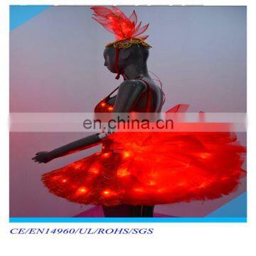 Hot Kids Led Latin Dance Dress/luminous Kids Princess Dress With Led Lights photo-4