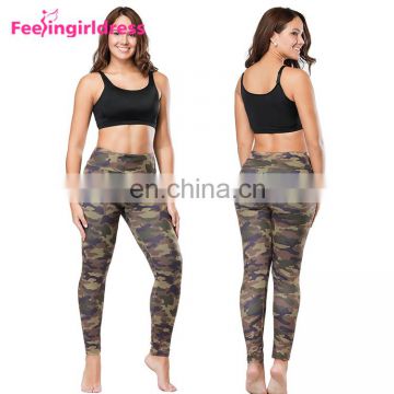 Custom Hot Sale Fashion Ladies Camouflage High Waist Soft Push Up Leggings