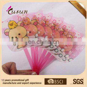 Custom plastic seven foldable plastic fan