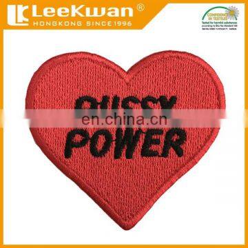 Patch Embroidered Heart, Heart Patches, Iron on Embroidered Felt Red Heart photo-2