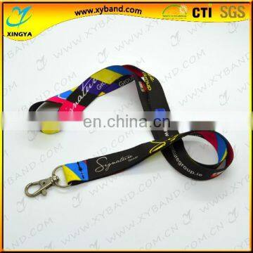 Custom cheap polyester colorful imprinted lanyard