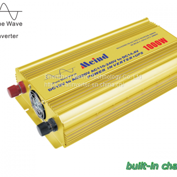 Hot Selling Pure Sine Wave Built-In Charger UPS DC to AC Continuous 1000W Peak 2000 Watt Power Inverter