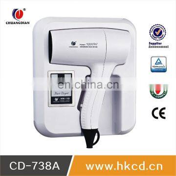 2016 professional LED display hotel bathroom wall mounted hair dryer CD-738A