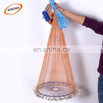 Nylon Cast Net Lead Chain Sinker Bottom Pocket Throwing Cast Net for Australia New Zealand