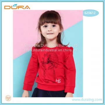 Girls' cotton children's long sleeve pullover top