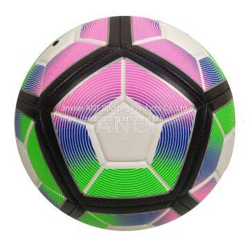 Colored 3.5mm PU Soccer ball Football Offical Size 5