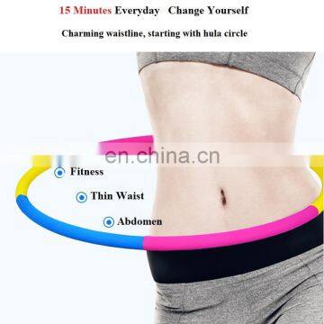 Custom 1Kg Hula Circle For Exercise 8 Section Detachable Professional Soft Fitness Hula Circle photo-6