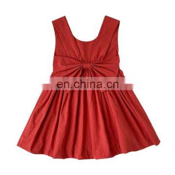 6541/Party bowknot girls princess dress baby girl wedding dress new model fashion big bow birthday