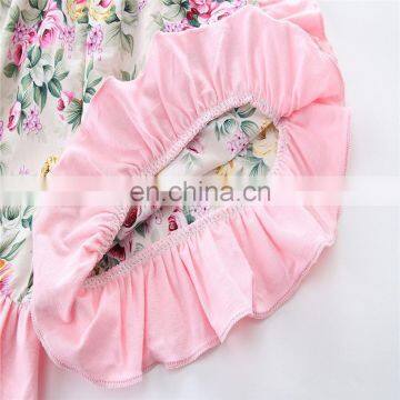 Baby Girl Pink Outfits Girls Lace Tops + Floral Short Pants 2pcs Set Summer Suit for 0-2years photo-5