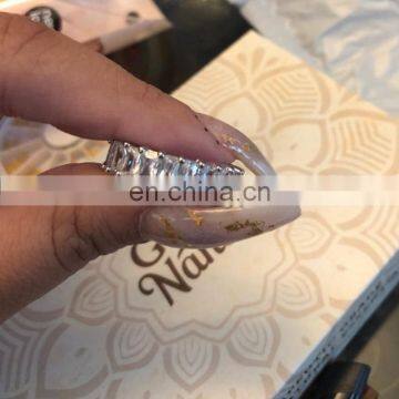Female Ladies Diamond Ring Alloy Stackable Bling Bling Rings Jewelry Women Baguette Love Heart Boutique for Girlfriend
