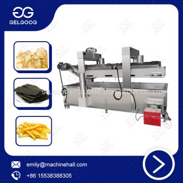 Stainless Steel Snack Food Equipment Coated Peanut Frying Machine Industrial Potato Chips Deep Fryer