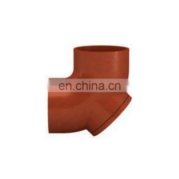 EN877 Fusion Bonded Epoxy Grey Cast Iron Drainage Pipe Fitting 88 Degree Bend Dn150