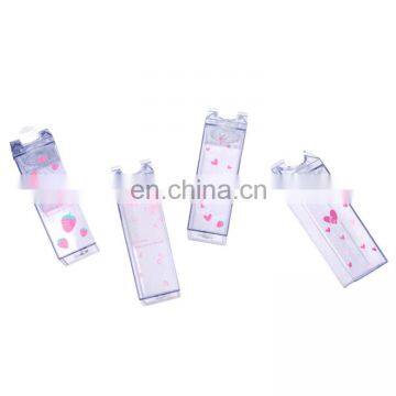 Reusable Custom Logo Transparent Clear Milk Carton Shaped Water Bottle Plastic photo-3