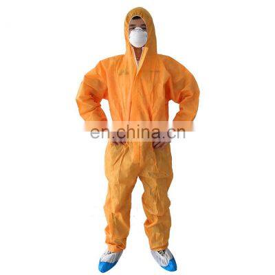 Waterproof laminated outdoor non woven polypropylene disposable protective coverall