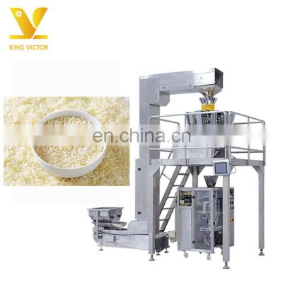 KV Accurate precision 10/14 heads corn flakes/vffs/rice packing machine price