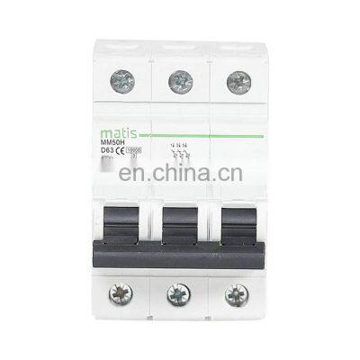 Factory wholesale safe material high quality small Matis MM50H-3P 380V 50/60hz electrical circuit breakers