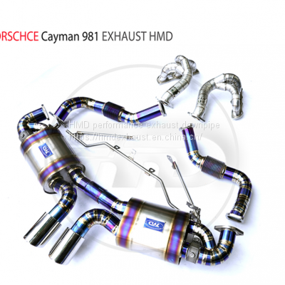 Titanium Alloy Exhaust Pipe With Manifold Full Set for Porsche Cayman 981 Auto Modification Electronic Valve Whatsapp008613189999301 photo-2