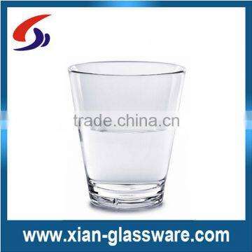 Promotional wholesale high quality clear water glass cup/drinking glass cup/glass water cup for home/wedding