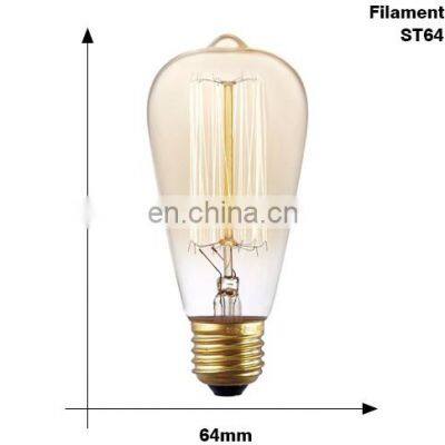 ST64 Vintage Edison Bulb E27 Squirrel Cage Industrial Edison Bulbs photo-5