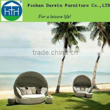 wicker patio sunbed DW-B033