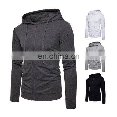 Wholesale customization herren hoodie chemise en coton homme men's sweater with zip pull hiver homme biking spmen's thin hoodie