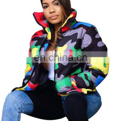 Wholesale Custom Women's Clothing Men and Women Can Wear Multicolour Camouflage Printing and Dyeing Bread Service photo-2