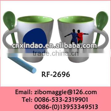 2014 World Cup Promotional Mug for Coffee Mug Spoon in Handle