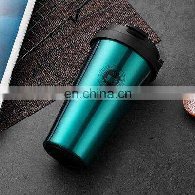 Customized Thermos Insulated Stainless Steel Coffee Mug With Lid