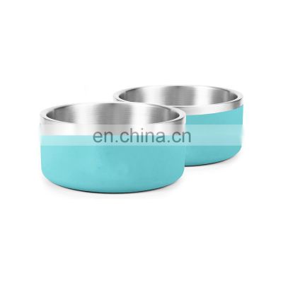 Personalised Stainless Steel Pet Feeder Double Wall Large Dog Bowls