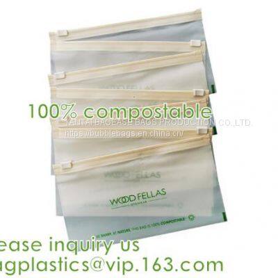 Compostable Metallic Glossy Holographic Private Label Bubble Mailing Bag, Zip Slider Clear Glitter Bubble Pouch Bag photo-5
